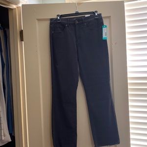 NWT Tribal dark gray mid-rise jeans, frayed hem